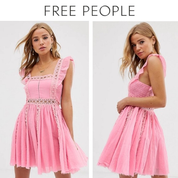 Free People One Verona Pink Mini Dress - Picture 3 of 10